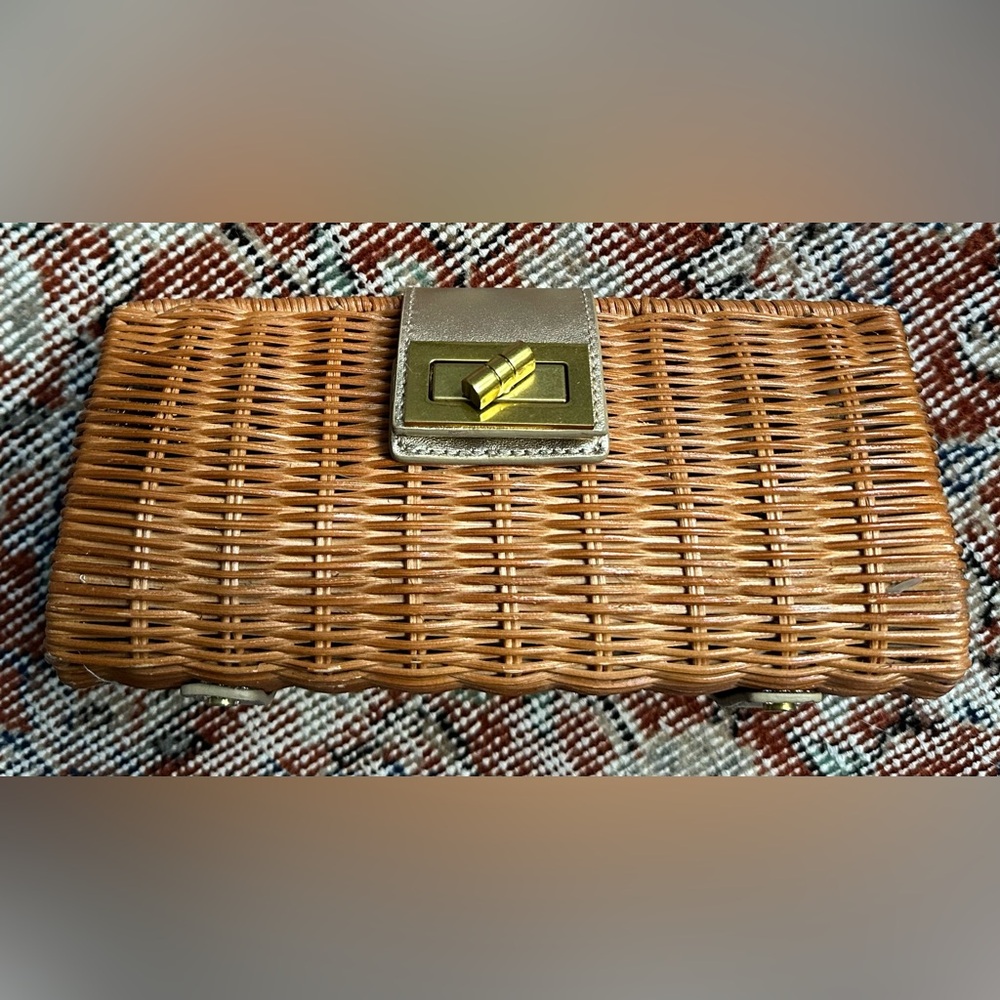 Beautiful wicker clutch from J. Crew